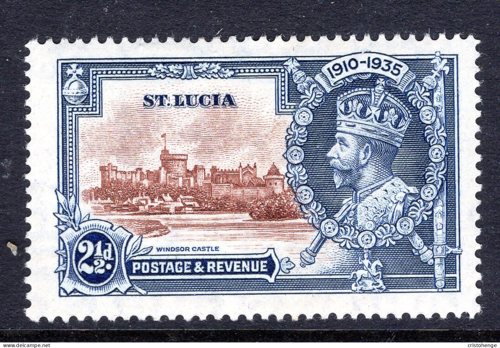 St Lucia 1935 KGV Silver Jubilee - 2½d Value HM (SG 111) - St.Lucia (...-1978)