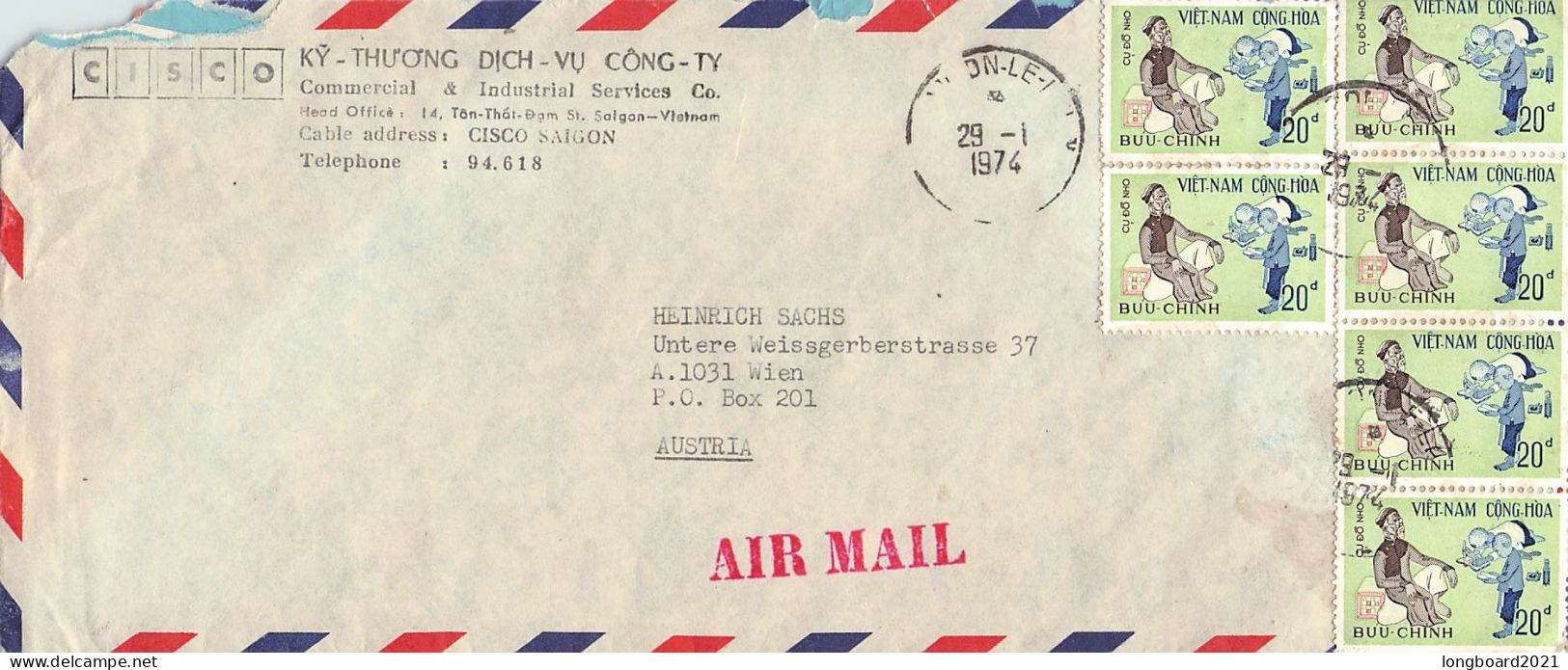 VIETNAM - AIRMAIL 1974 SAIGON - WIEN/AT / 6210 - Vietnam