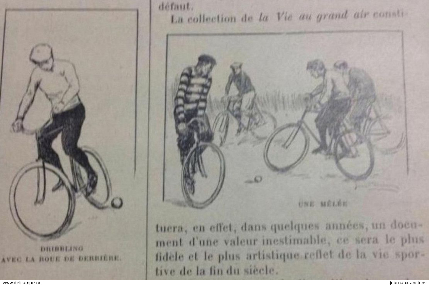 1898 LE POLO A BICYCLETTE OU CYCLO POLO - LA VIE AU GRAND AIR - Riviste - Ante 1900
