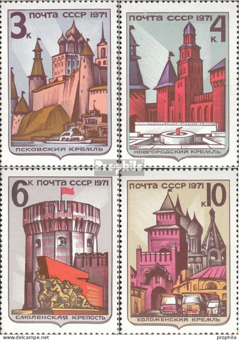 Sowjetunion 3944-3947 (kompl.Ausg.) Postfrisch 1971 Baudenkmäler - Ongebruikt