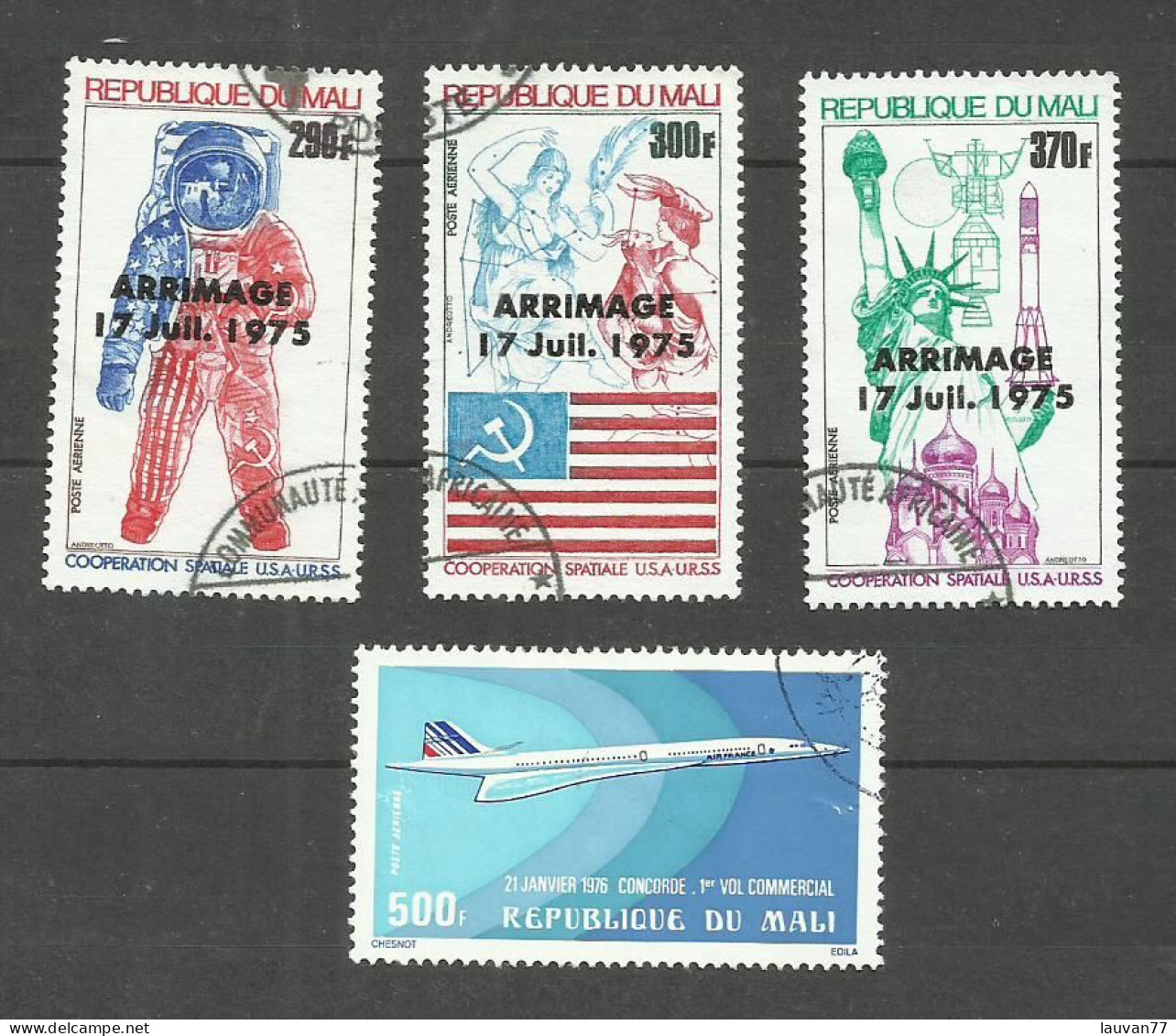 MALI POSTE AERIENNE N°258 à 260, 266 Cote 4.80€ - Malí (1959-...)