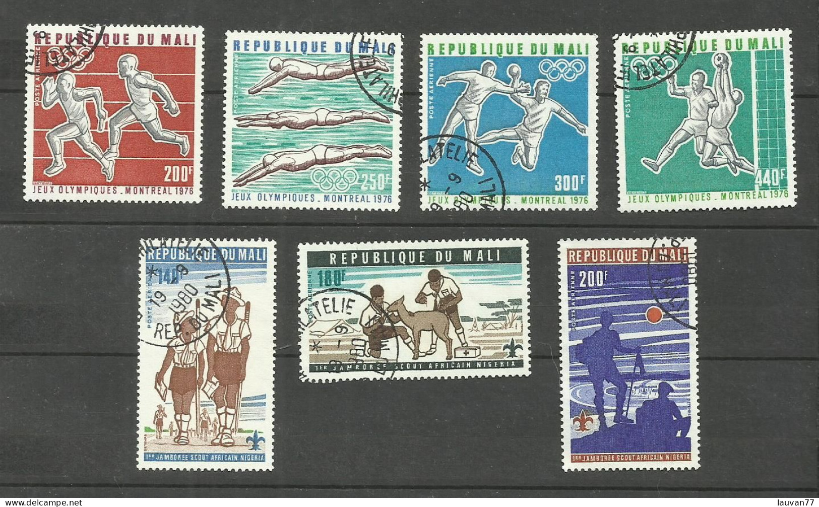 MALI POSTE AERIENNE N°276 à 282 Cote 4.25€ - Mali (1959-...)