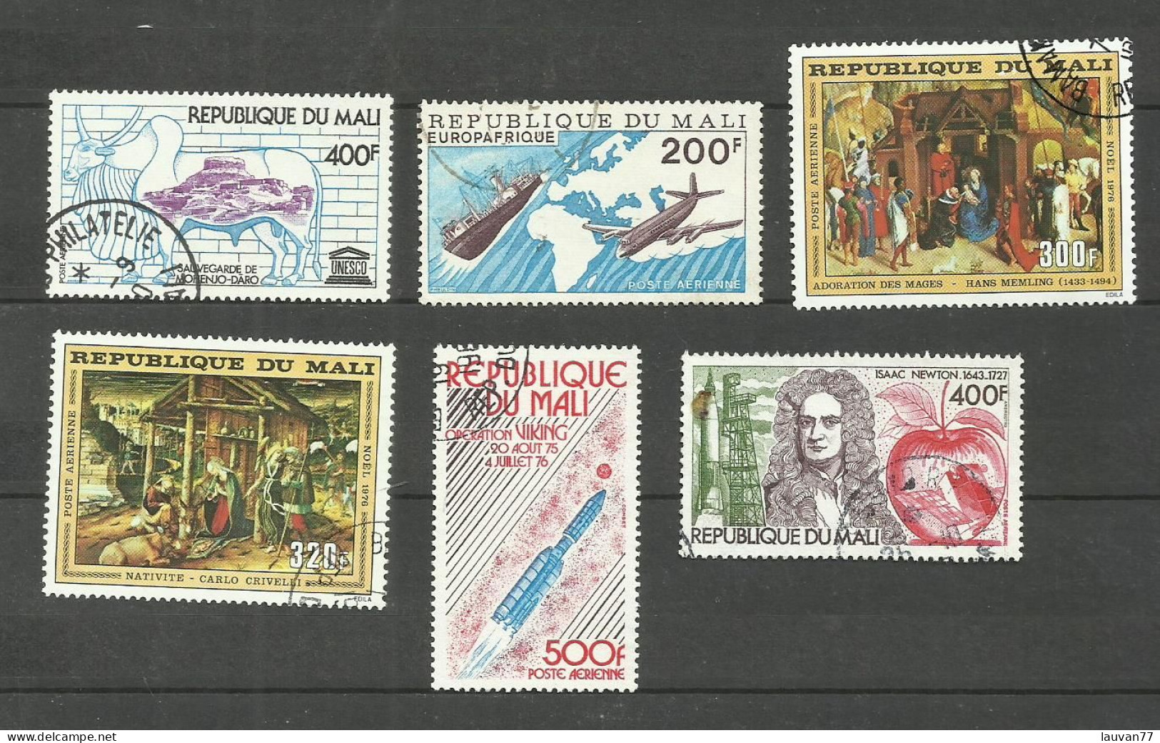 MALI POSTE AERIENNE N°283, 285, 287 à 289, 292 Cote 5.75€ - Mali (1959-...)