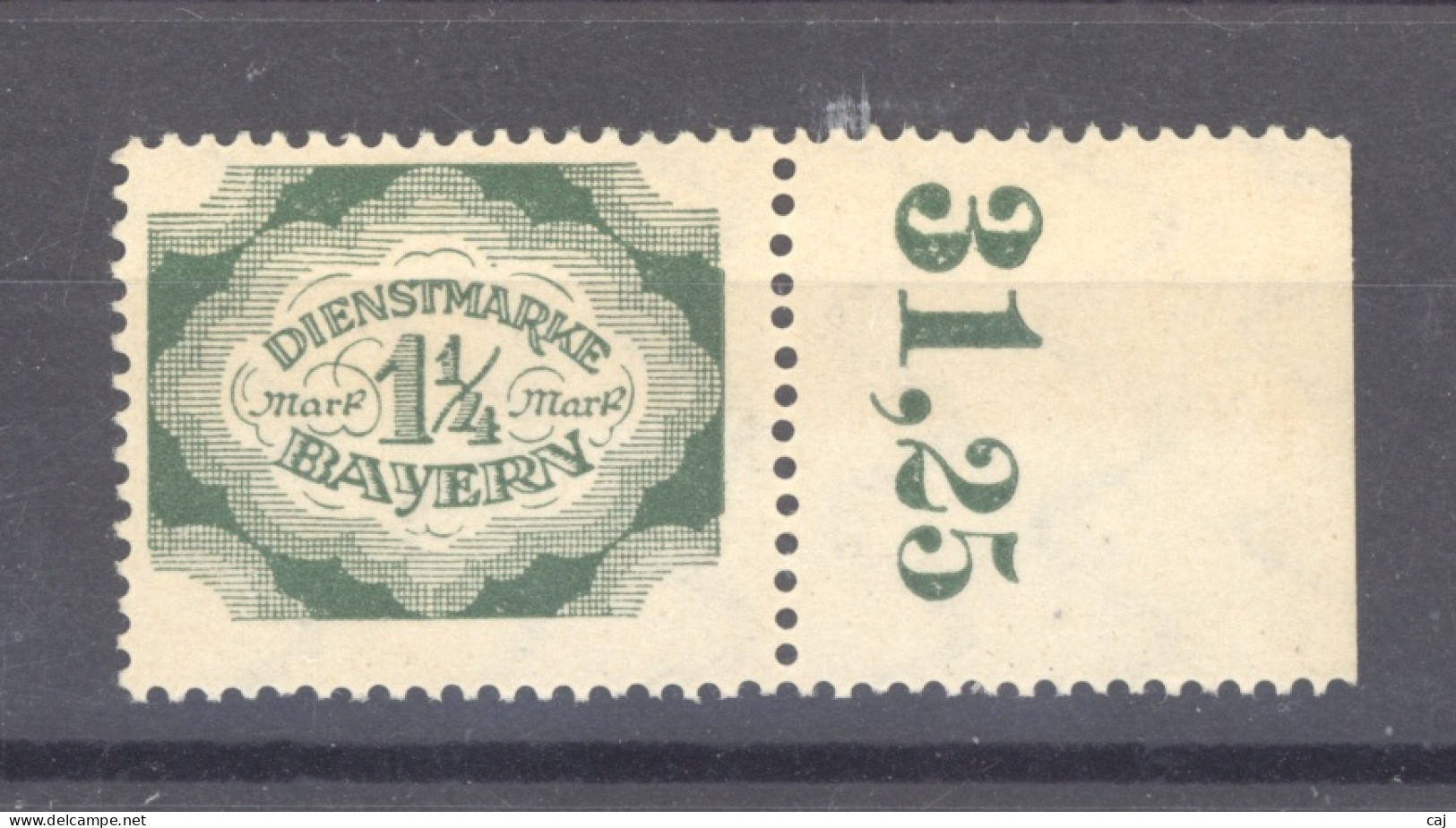 Allemagne  -  Bavière  -  Service  :  Mi  57  **   Bord De Feuille - Mint