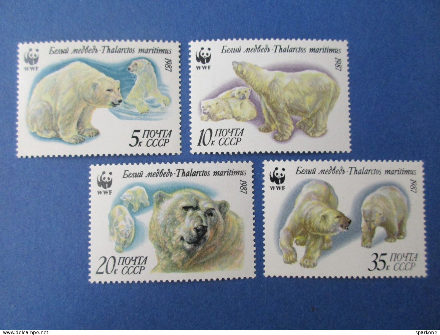 WWF - Série 4 Timbres Ours Polaire - 1987 - Neufs