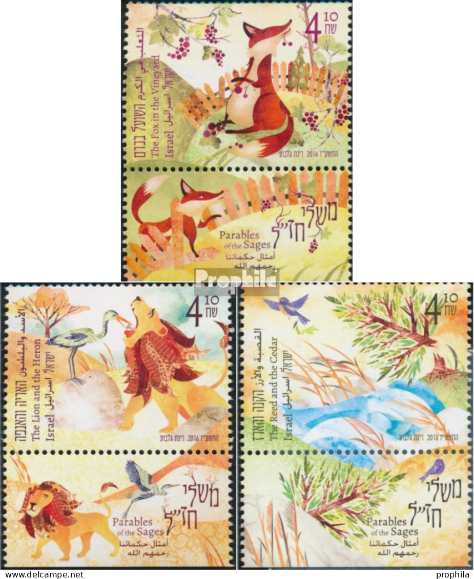 Israel 2530-2532 Mit Tab (kompl.Ausg.) Postfrisch 2016 Fabeln - Ongebruikt (met Tabs)