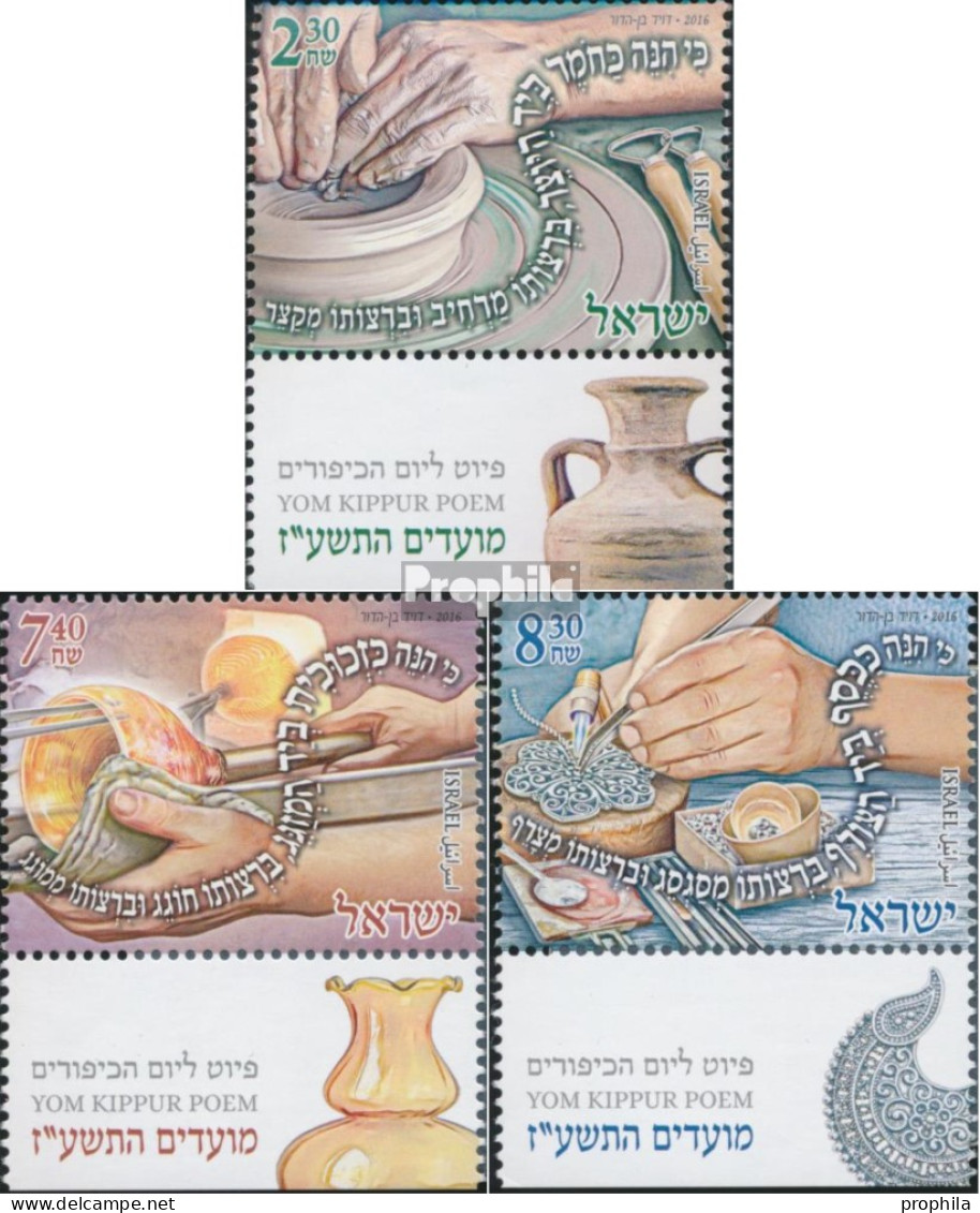 Israel 2525-2527 Mit Tab (kompl.Ausg.) Postfrisch 2016 Festtage: Jom Kippur - Unused Stamps (with Tabs)