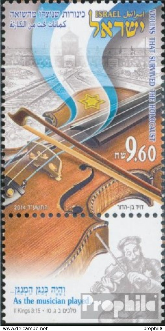 Israel 2404 Mit Tab (kompl.Ausg.) Postfrisch 2014 Violinen Von Holocaustopfern - Unused Stamps (with Tabs)