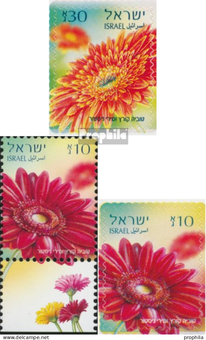 Israel 2390,2392 Mit Tab,2427 (kompl.Ausg.) Postfrisch 2014 Gerbera - Unused Stamps (with Tabs)