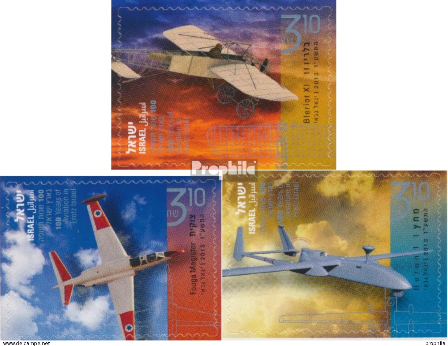 Israel 2387-2389 (kompl.Ausg.) Postfrisch 2013 Luftfahrt Auf Dem Gebiet Israels - Unused Stamps (without Tabs)