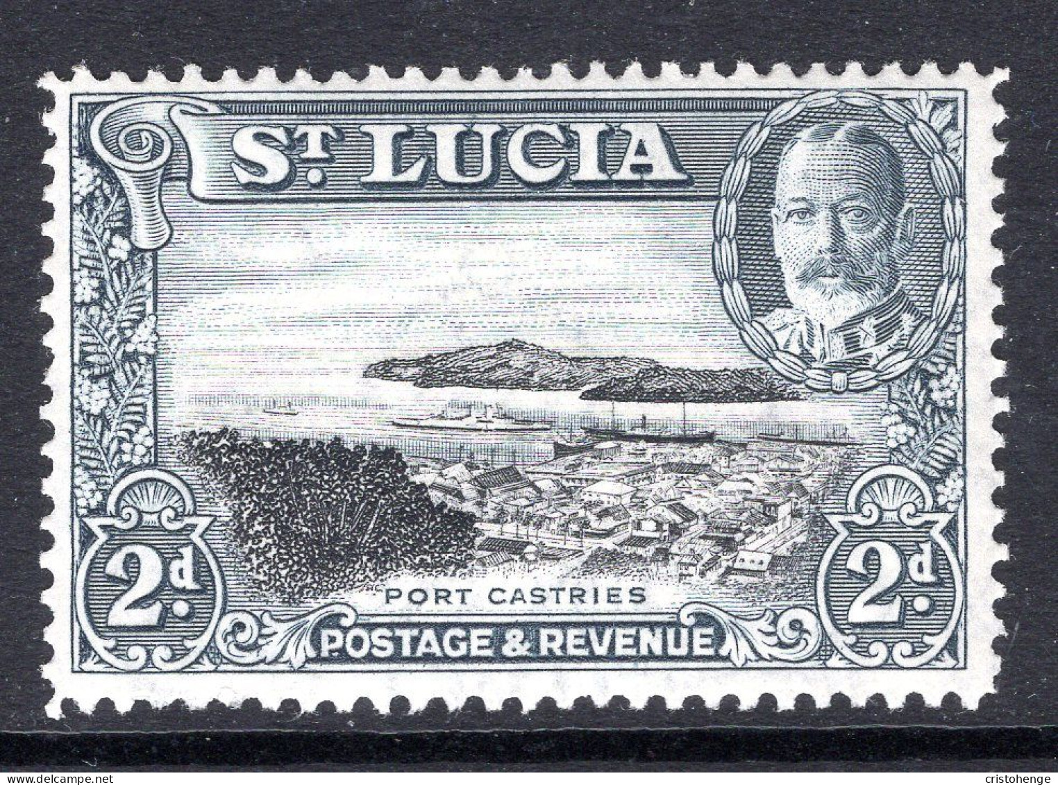 St Lucia 1936 KGV Pictorials - P.14 - 2d Port Castries HM (SG 116) - Ste Lucie (...-1978)