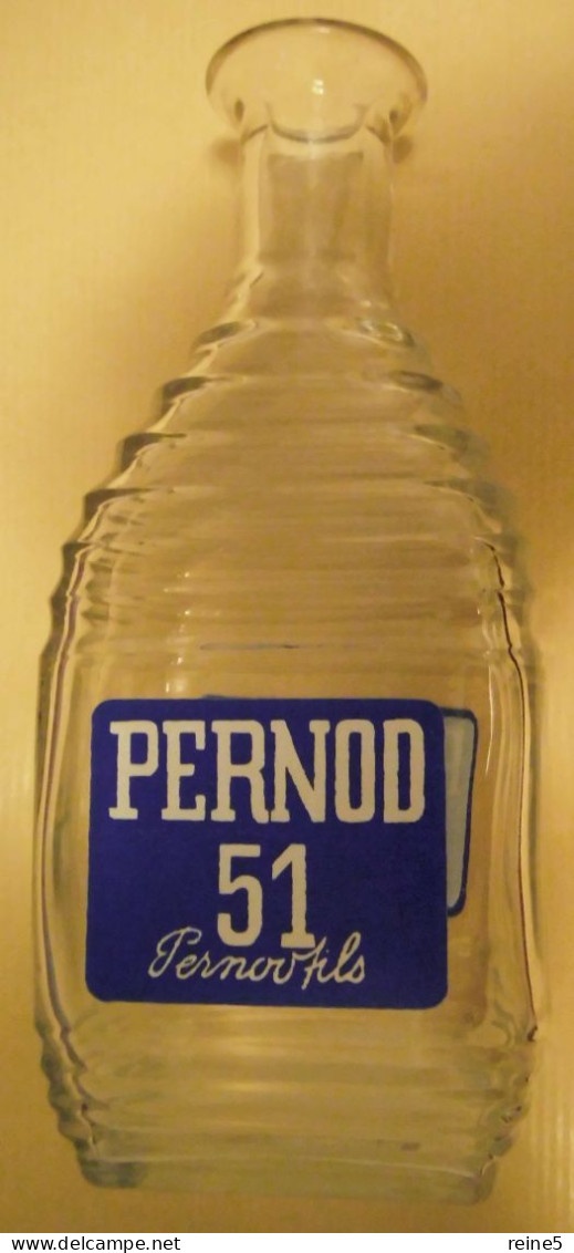 CARAFE >> 1 Côté Marqué PERNOD FILS PERNOD 45 ANISETTE & L'Autre Côté Marqué PASTIS 51 -TRES BON ETAT -REF -0-1-5082 - Karaffen