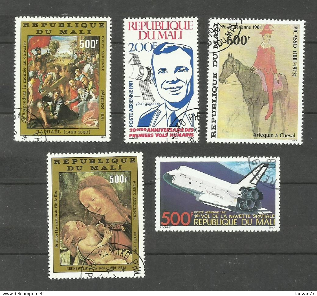 MALI POSTE AERIENNE N°416, 418, 427, 430, 434 Cote 4.85€ - Mali (1959-...)