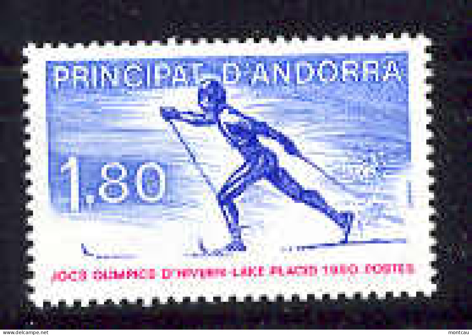 Andorra -Franc 1980 Lake Placid Y=283 E=304 (**) - Skisport