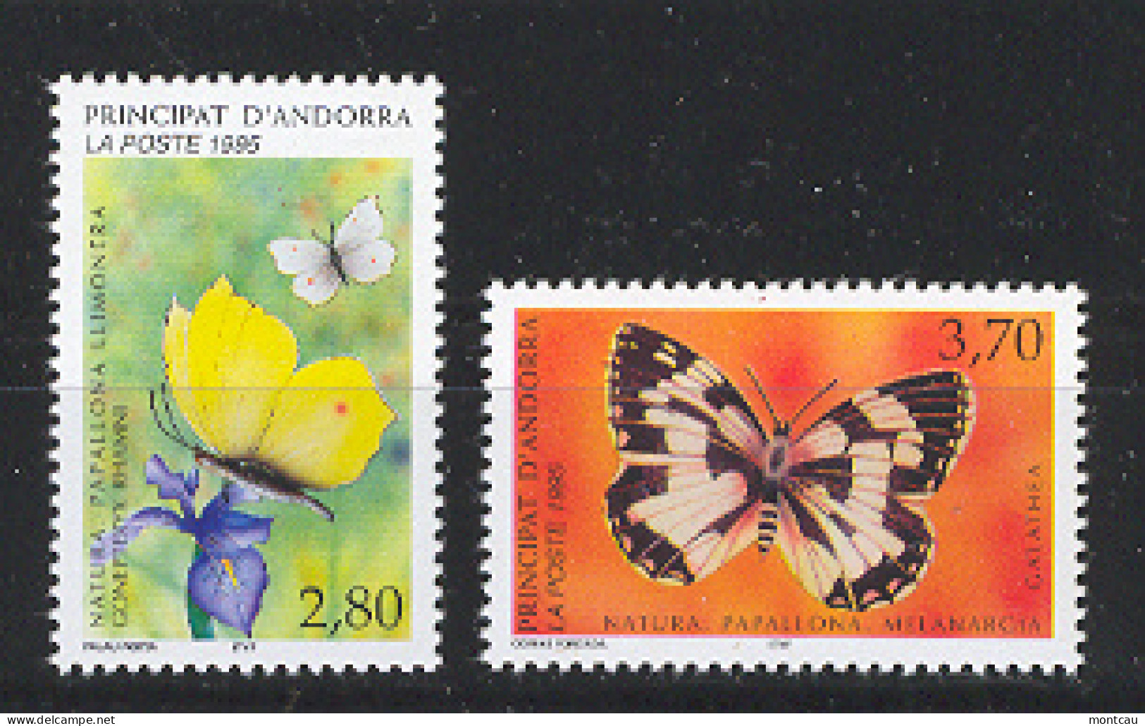 Andorra -Franc 1995 - Mariposas Y=462-63 E=473-84 (**) - Papillons