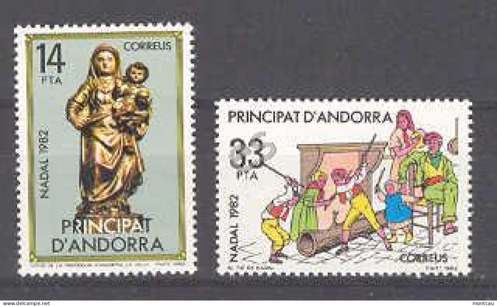 Andorra - 1982, Navidad E=166-67 S=151-52 (**) - Kerstmis