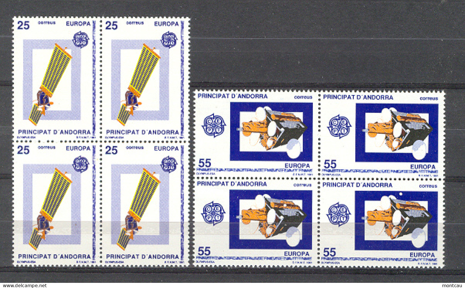 Andorra - 1991, Europa Ed 225-26 Blo  (**) - 1991