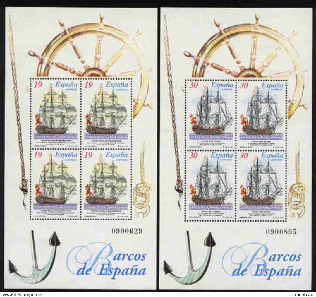 Spain 1995. Barcos De Epoca Ed 3352-53 (**) - Schiffe