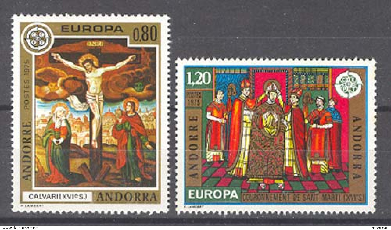 Andorra -Franc 1975 Europa. Y=243-44 E=264-65 (**) - Nuovi