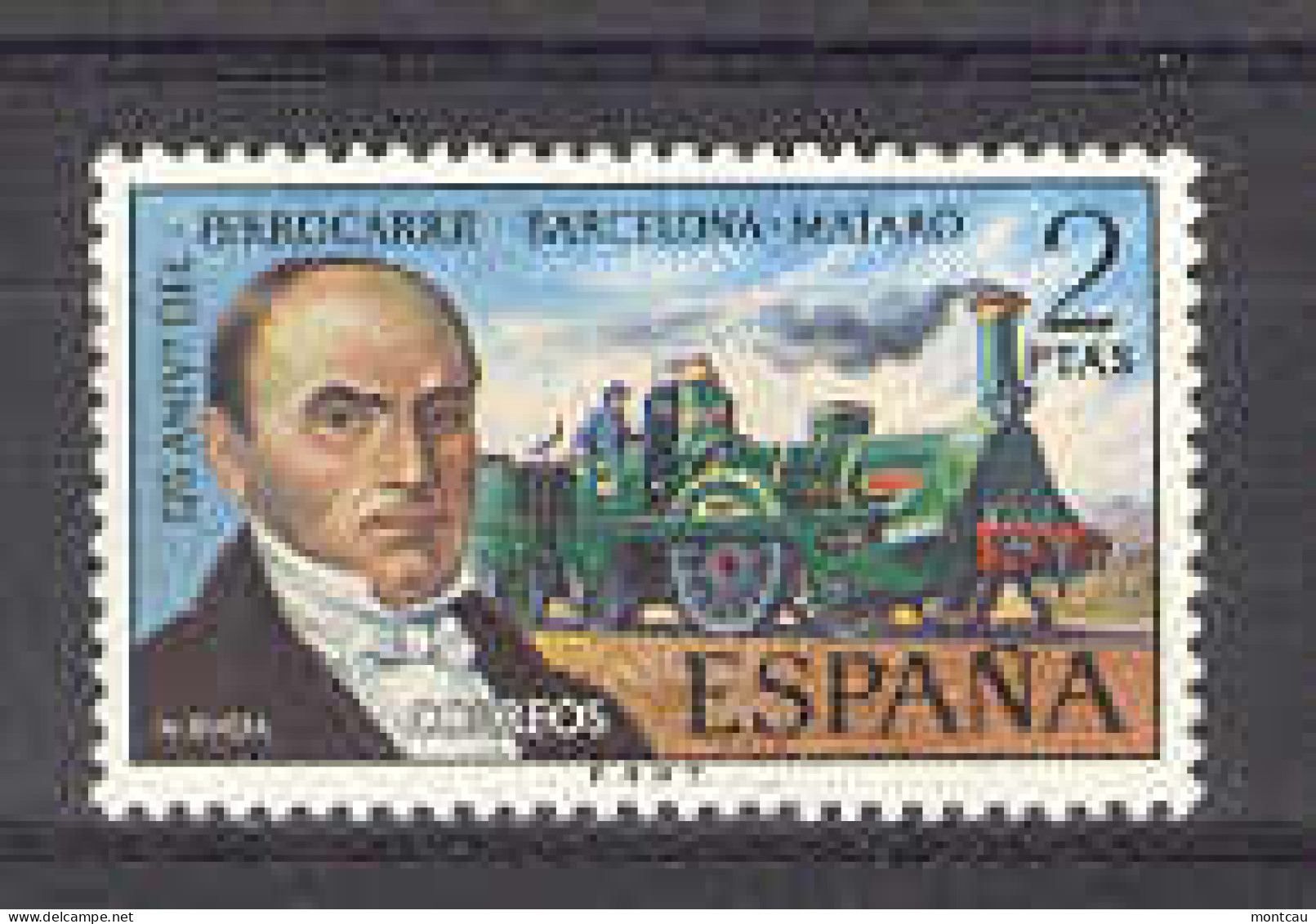 Spain 1974 - FC Barcelona-Mataro Ed 2173 (**) - Trains