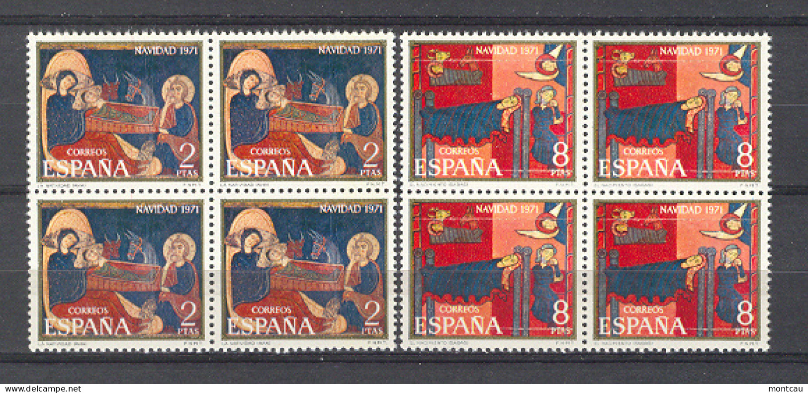 Spain 1971 - Navidad Ed 2061-62 Bl (**) - Unused Stamps