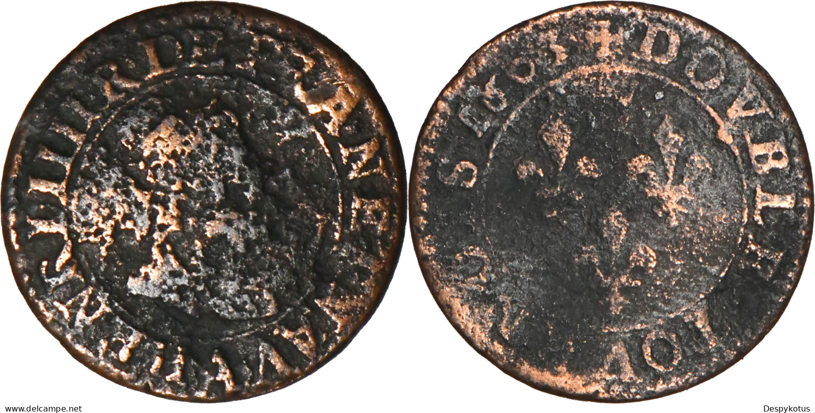 FRANCE - 1603 - HENRI IV - Double Tournois - Paris (A) - 19-090 - 1589-1610 Enrico IV