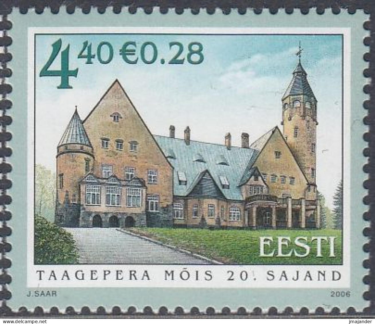 Estonia 2006 - Estonian Historic Manor Halls Taagepera Manor (XX C.) - Mi 564 ** MNH [1830] - Estonia