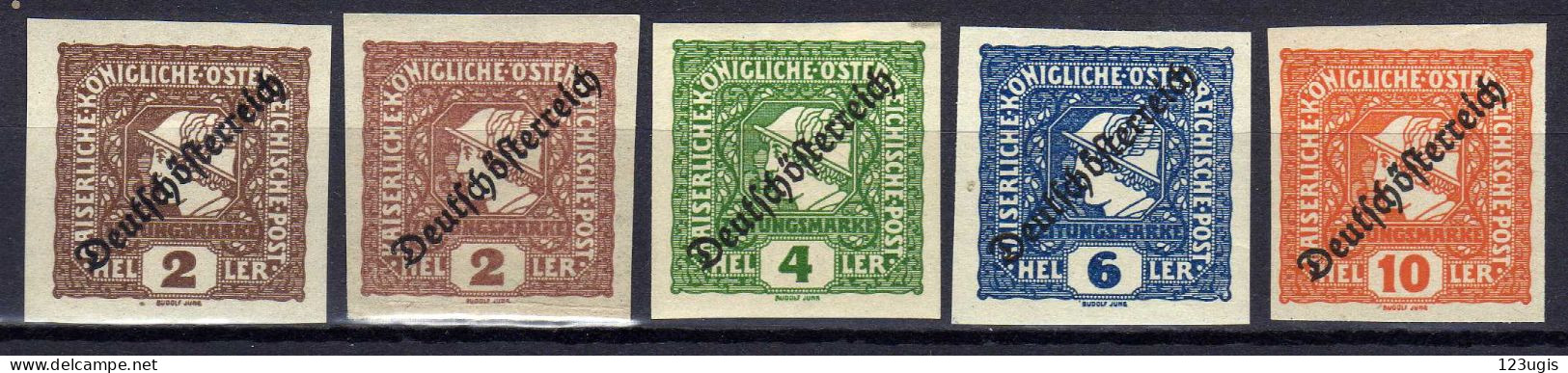 Österreich 1919 Mi 247-248 *; 249-250 ** [200424XIV] - Ungebraucht