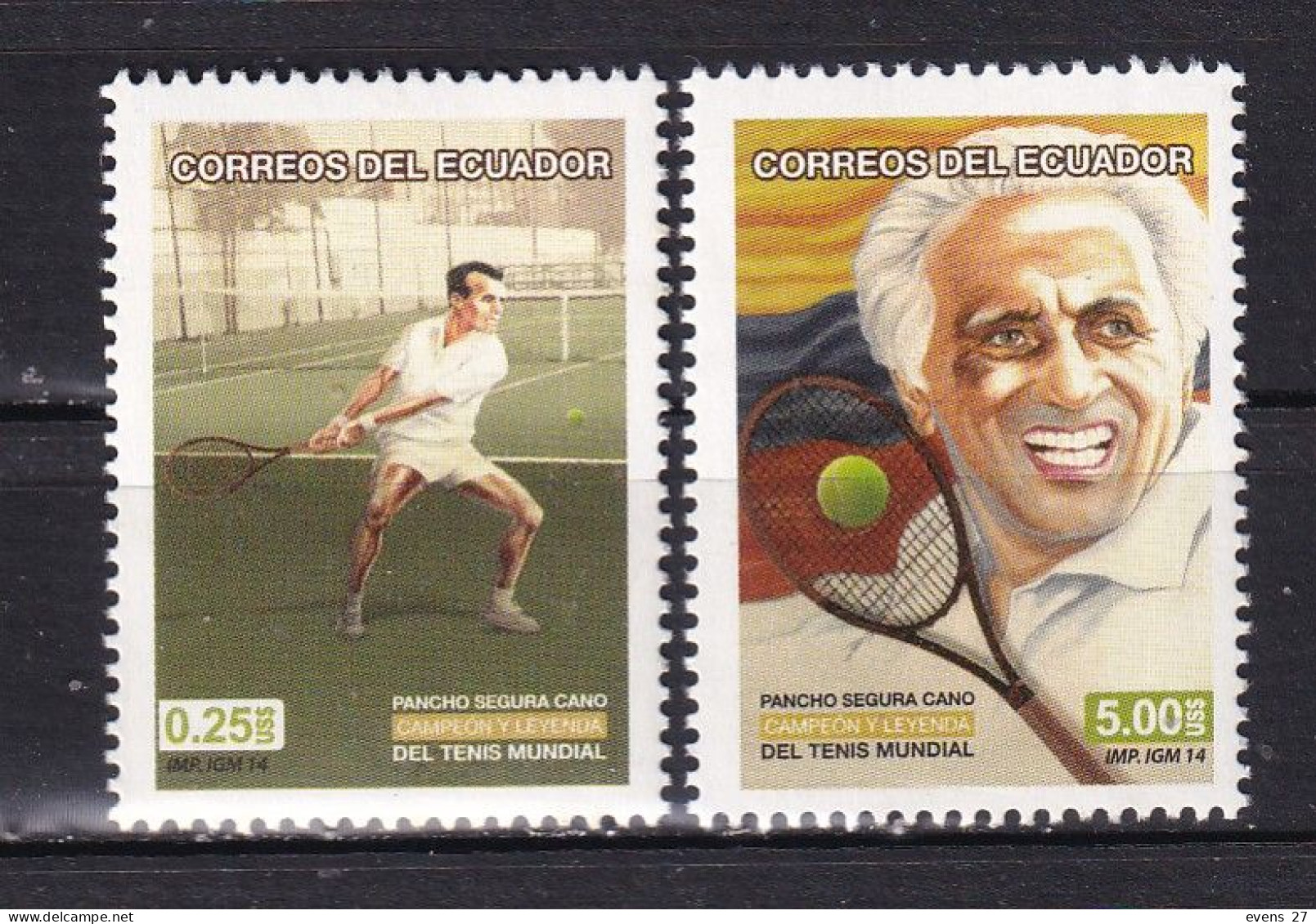 ECUADOR-2014-TENNIS-PANCHO SEGURA-MNH - Tenis