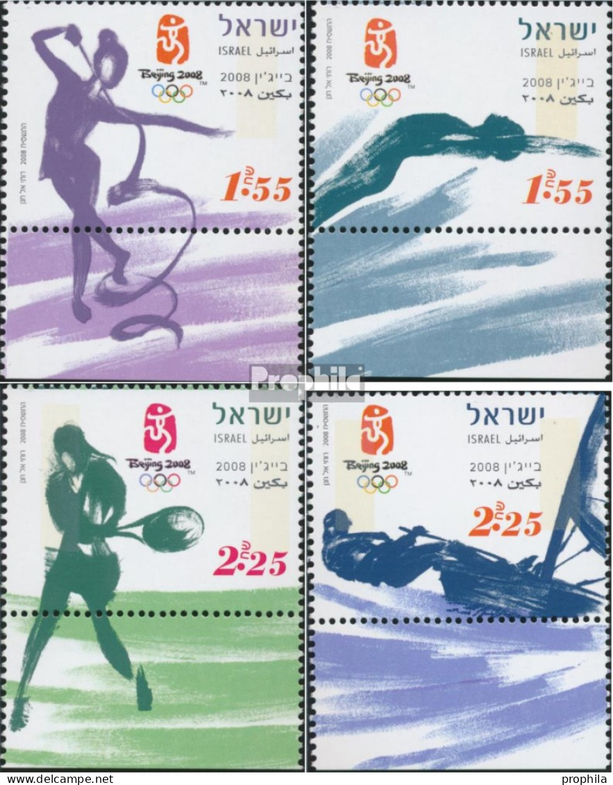 Israel 2004-2007 Mit Tab (kompl.Ausg.) Postfrisch 2008 Olympische Sommerspiele - Ongebruikt (met Tabs)