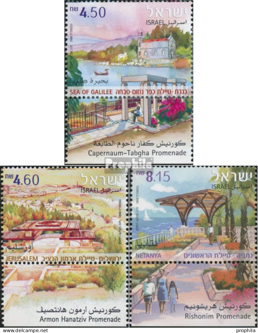 Israel 2001A-2003A Mit Tab (kompl.Ausg.) Postfrisch 2008 Promenaden - Nuevos (con Tab)