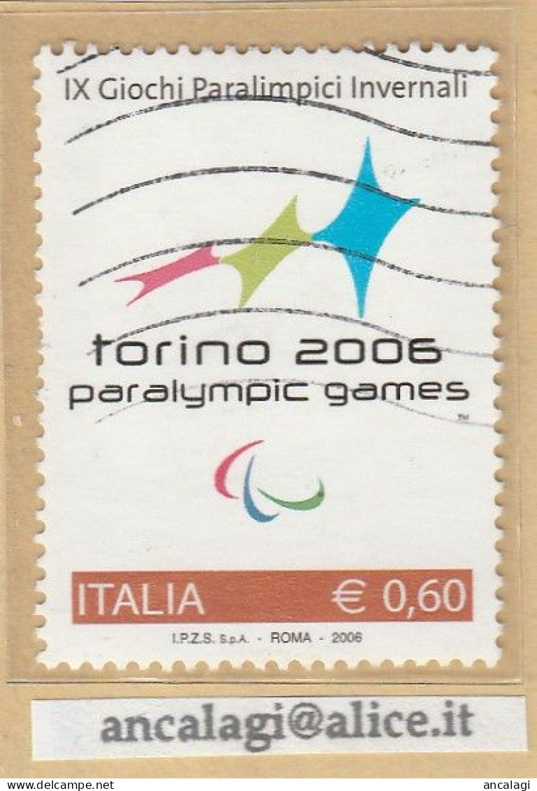 USATI ITALIA 2006 - Ref.0996 "GIOCHI PARALIMPICI" 1 Val. - - 2001-10: Usati