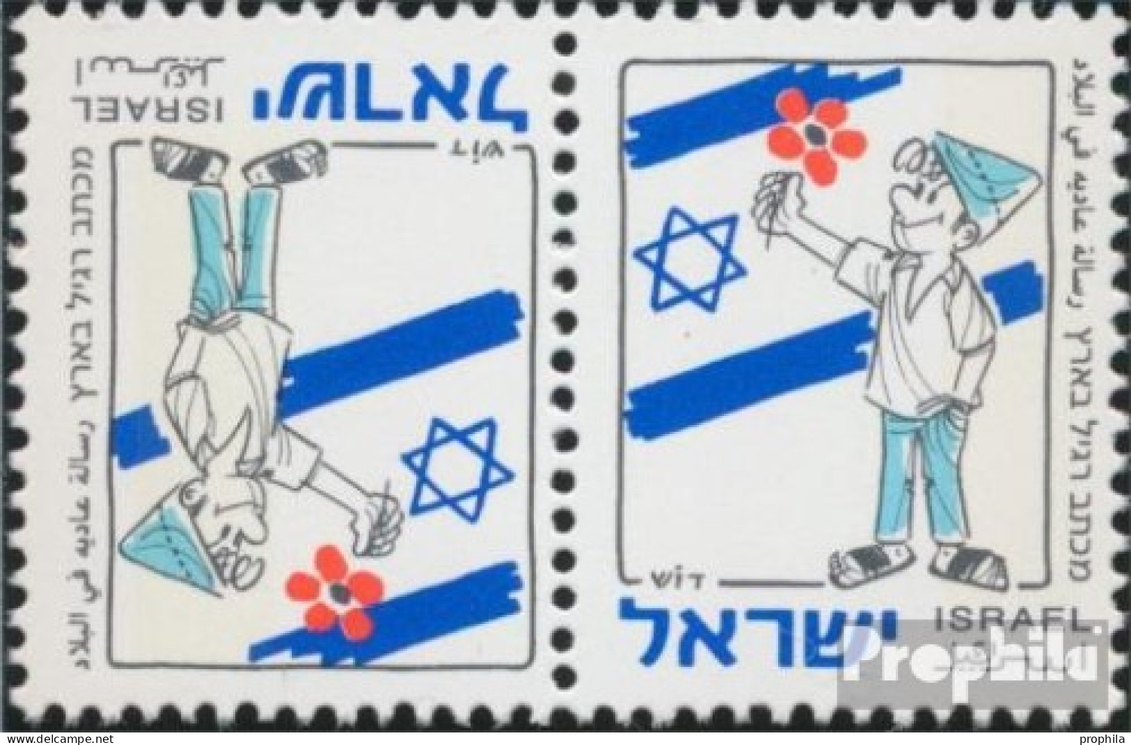 Israel 1451I A K I Kehrdruckpaar (kompl.Ausg.) Postfrisch 1998 50 Jahre Israel - Ongebruikt (zonder Tabs)