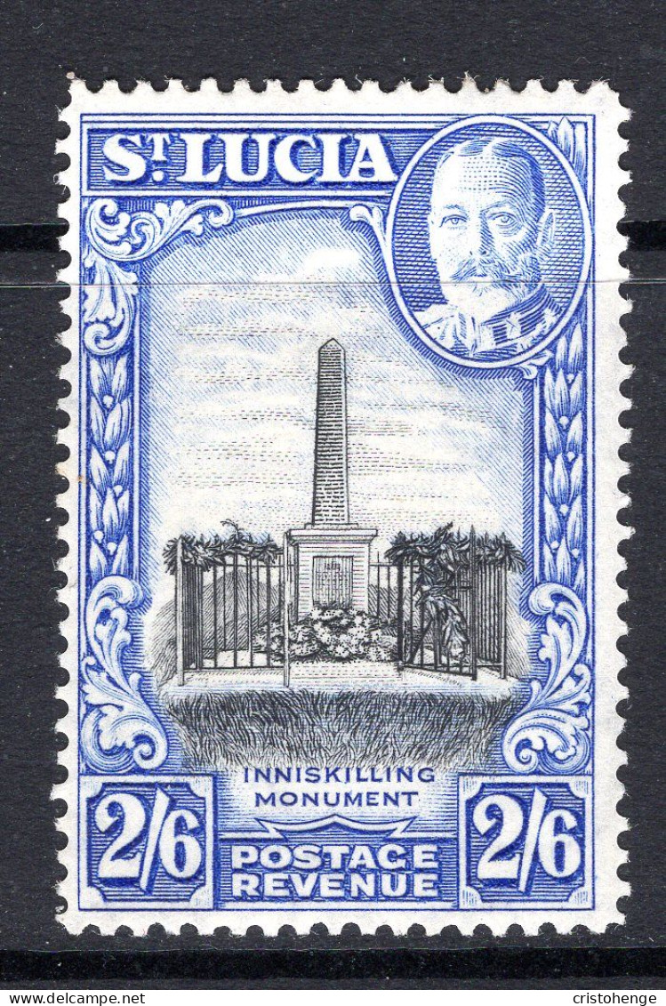 St Lucia 1936 KGV Pictorials - P.14 - 2/6 Iniskilling Monument HM (SG 122) - St.Lucia (...-1978)