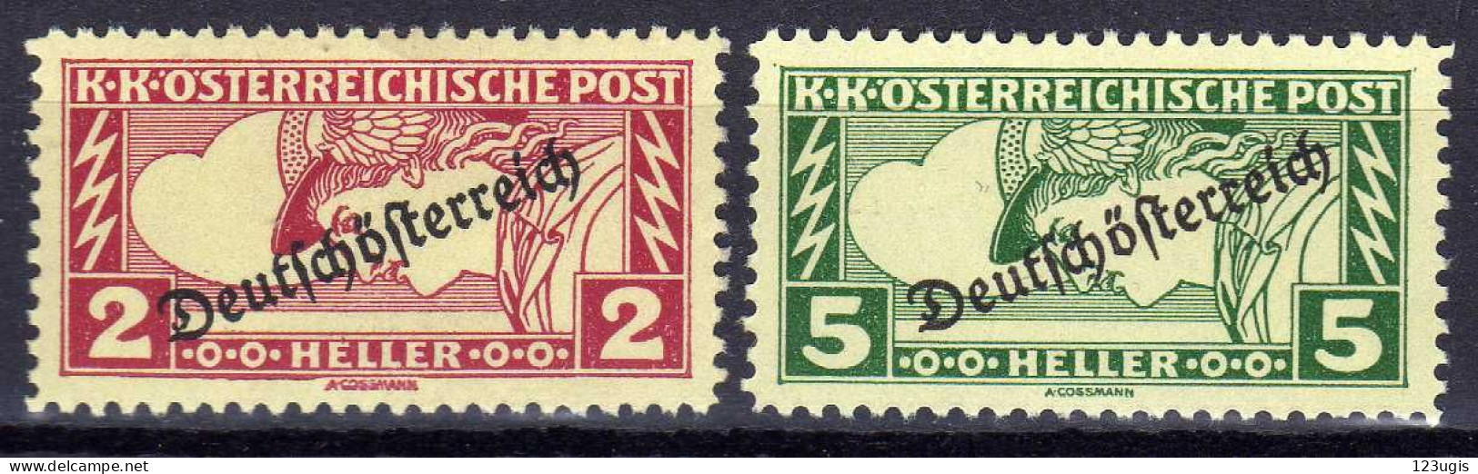 Österreich 1919 Mi 252-253 A, Zähnung 12 1/2 */** [200424XIV] - Neufs