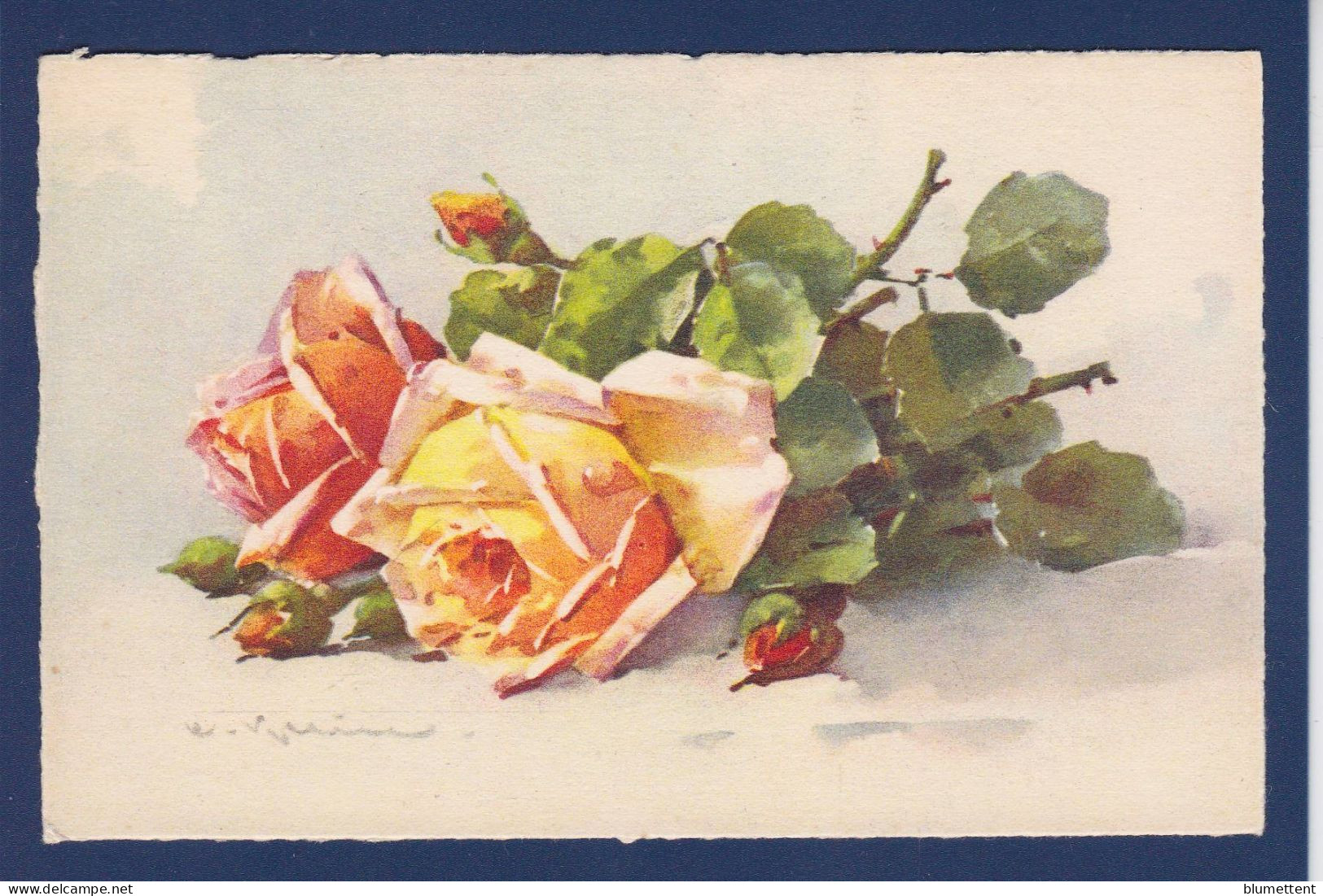 CPA 1 Euro Roses Klein Catharina Illustrateur Non Circulé Prix De Départ 1 Euro - Klein, Catharina