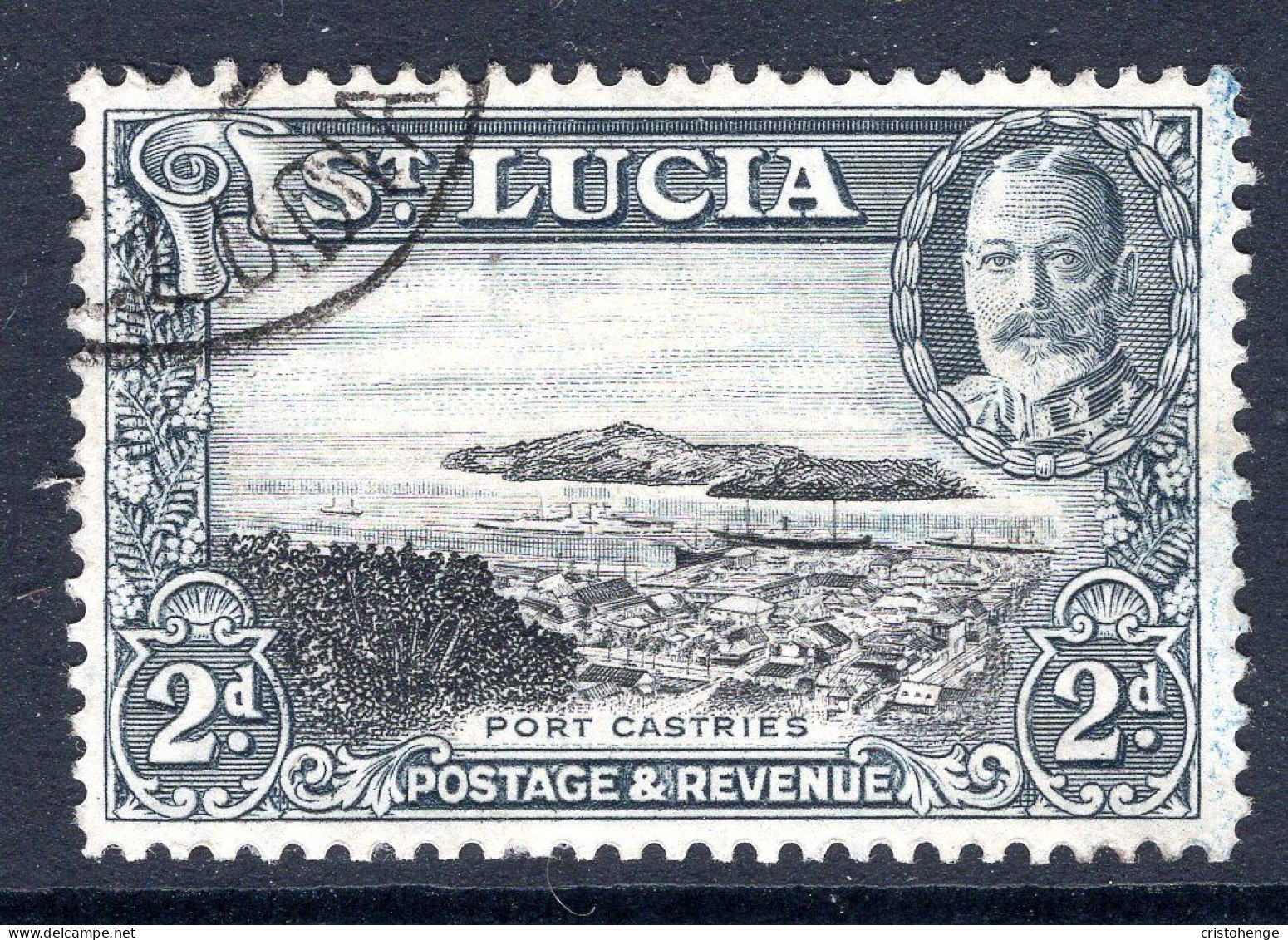 St Lucia 1936 KGV Pictorials - P.14 - 2d Port Castries Used (SG 116) - Ste Lucie (...-1978)