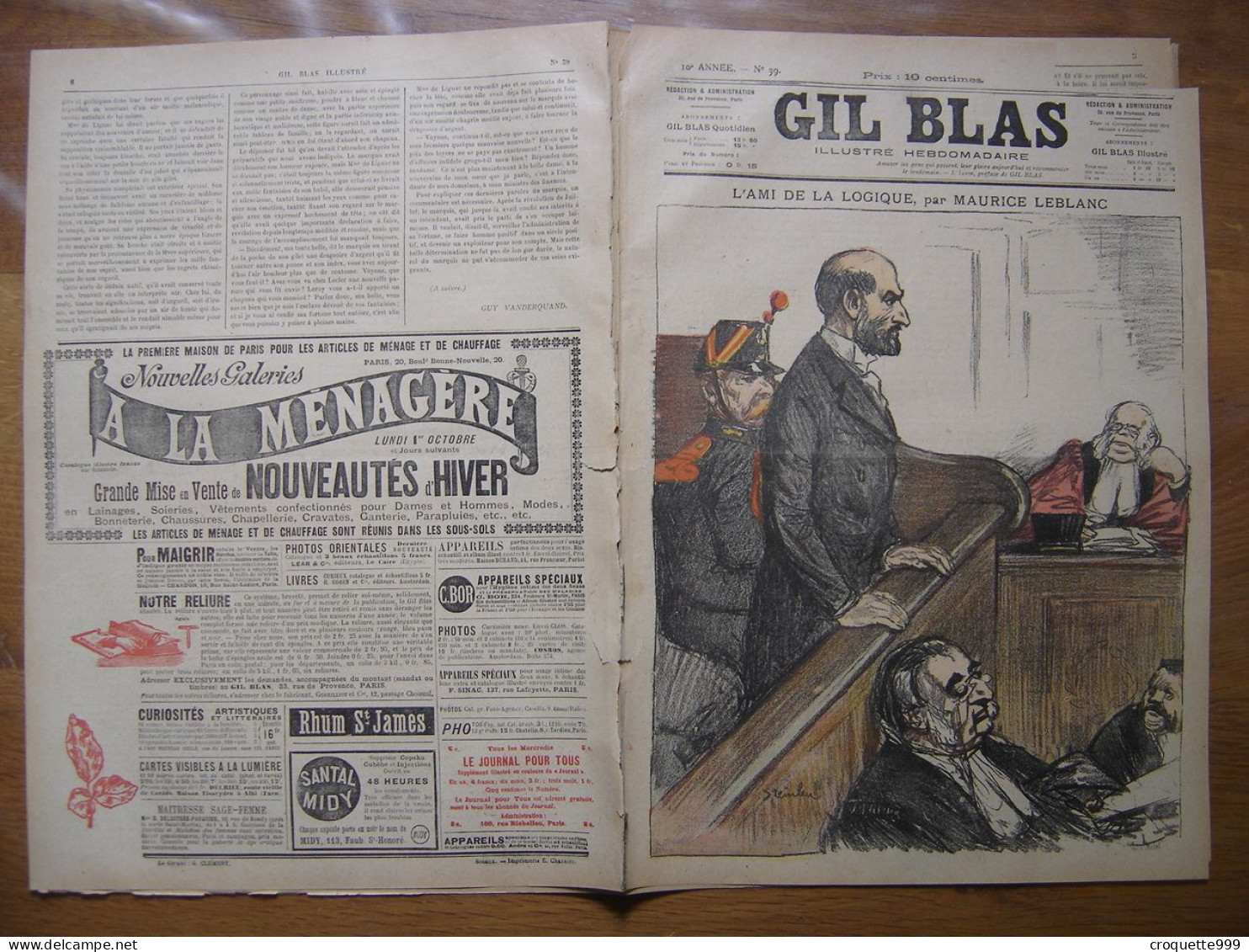 1900 GIL BLAS 39 Steinlen Weiluc Balluriau - Andere & Zonder Classificatie