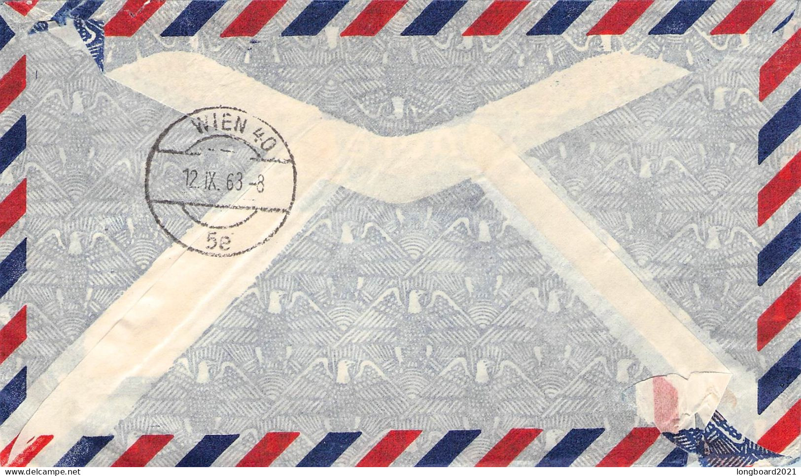 PERU - AIRMAIL 1963 Arequiba - WIEN/AT / 6216 - Pérou