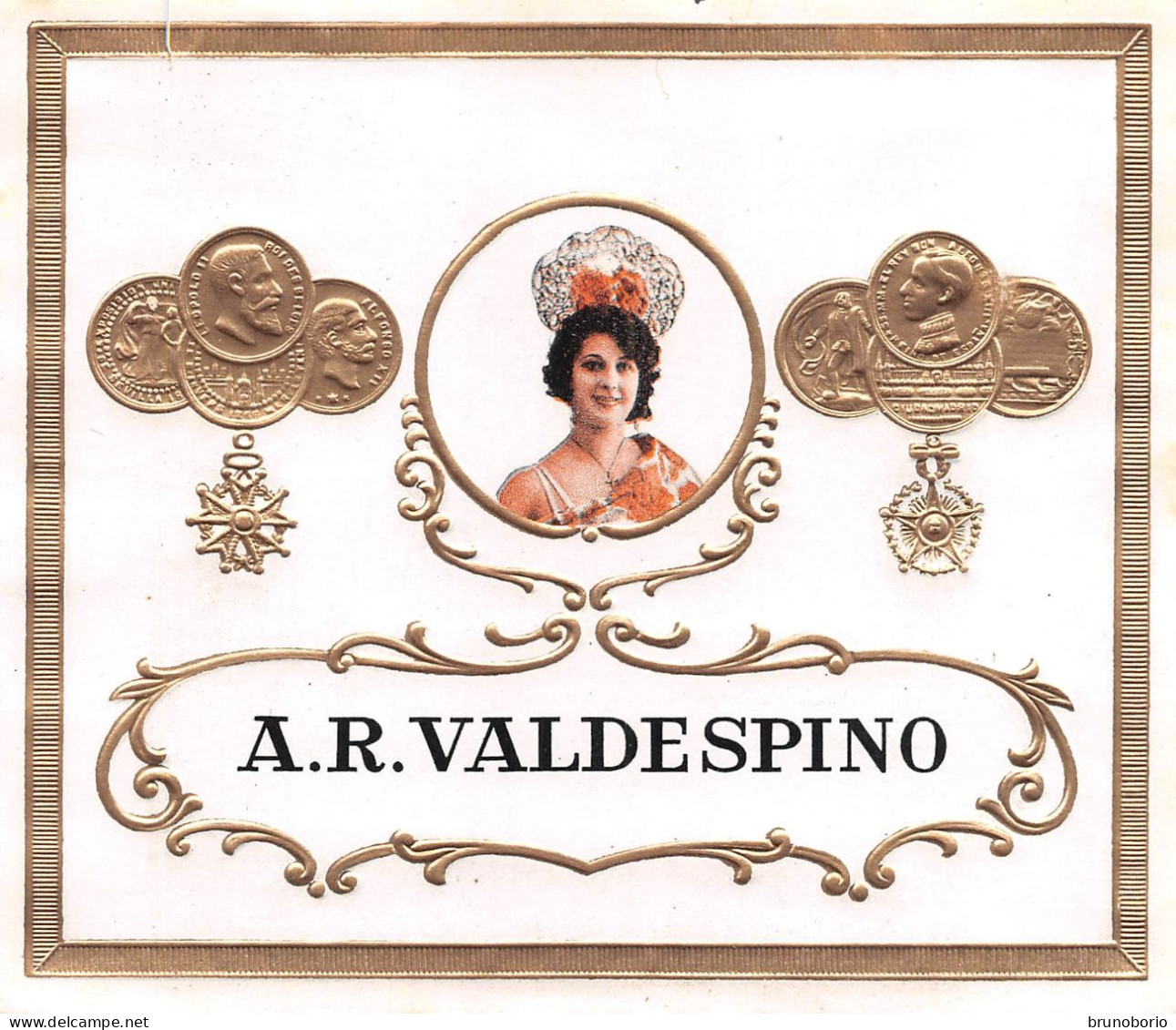 00083 "A.R. VALDESPINO - JEREZ - SPAGNA" ETICH ORIG ANIMATA RILIEVO. XX SECOLO - Autres & Non Classés