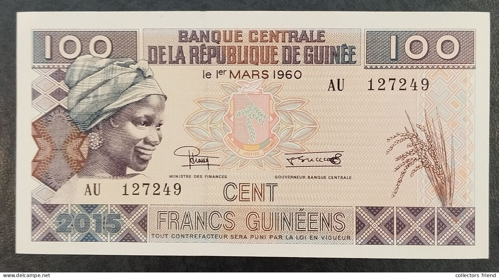 GUINEE GUINEA - 2015 - 100 FRANCS - P-47A - UNC - Guinee