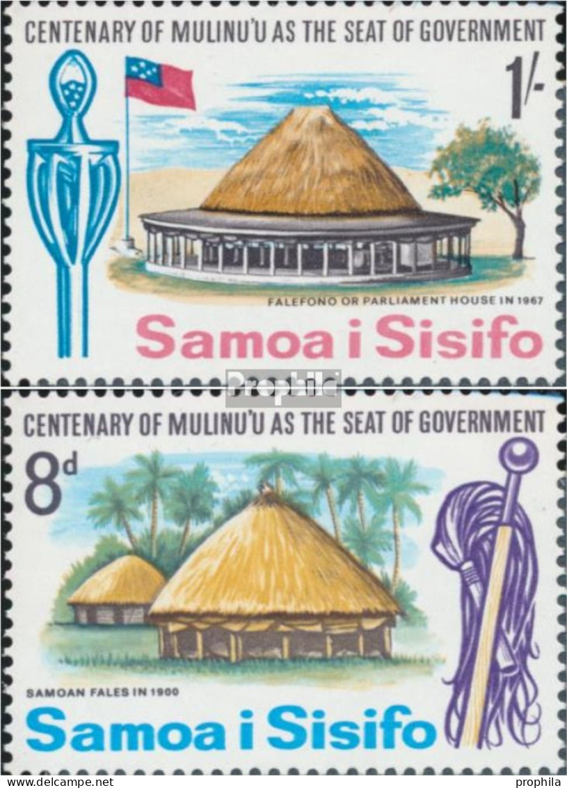 Samoa 150-151 (kompl.Ausg.) Postfrisch 1967 Regierungssitz - Samoa