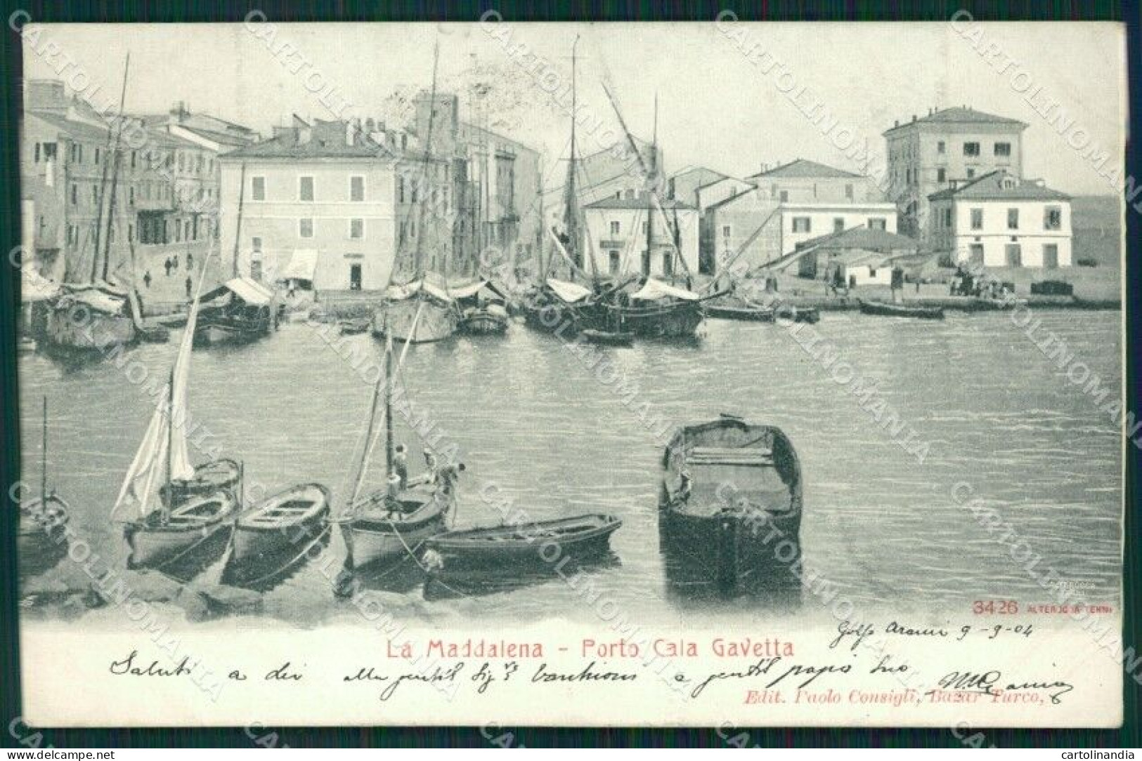 Sassari La Maddalena Porto Cala Gavetta Alterocca 3426 Postcard Cartolina KF3368 - Sassari