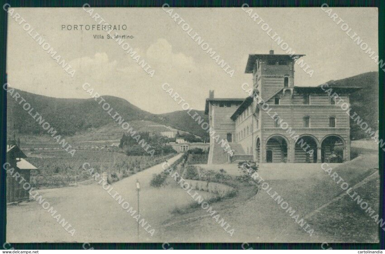 Livorno Isola D'Elba Portoferraio Villa San Martino Postcard Cartolina KF3358 - Livorno