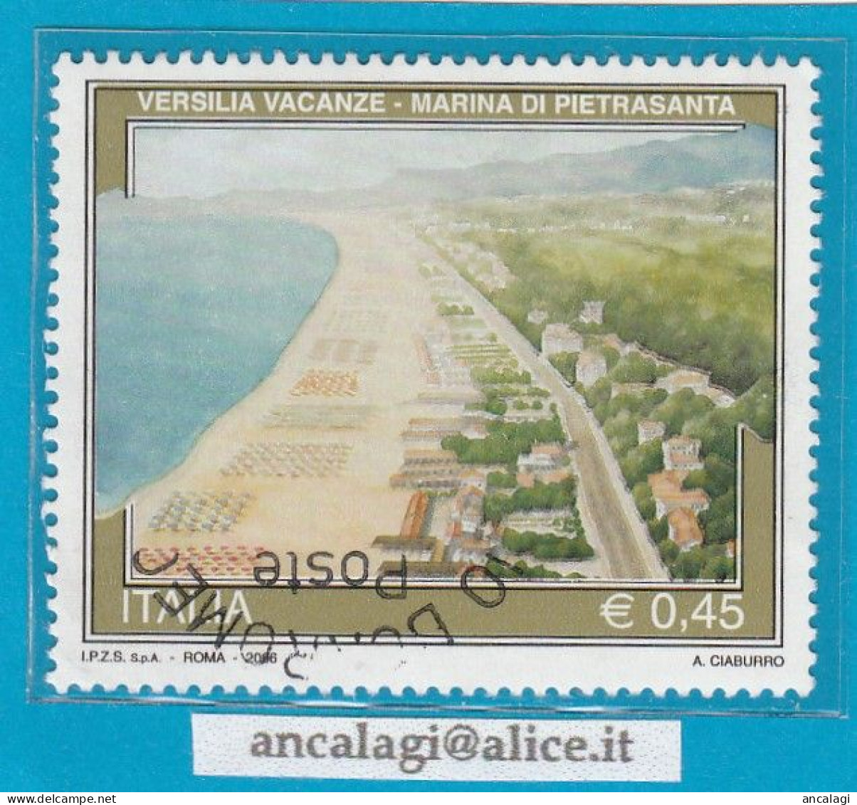 USATI ITALIA 2006 - Ref.1000 "TURISTICA, Marina Di Pietrasanta" 1 Val. - - 2001-10: Usati