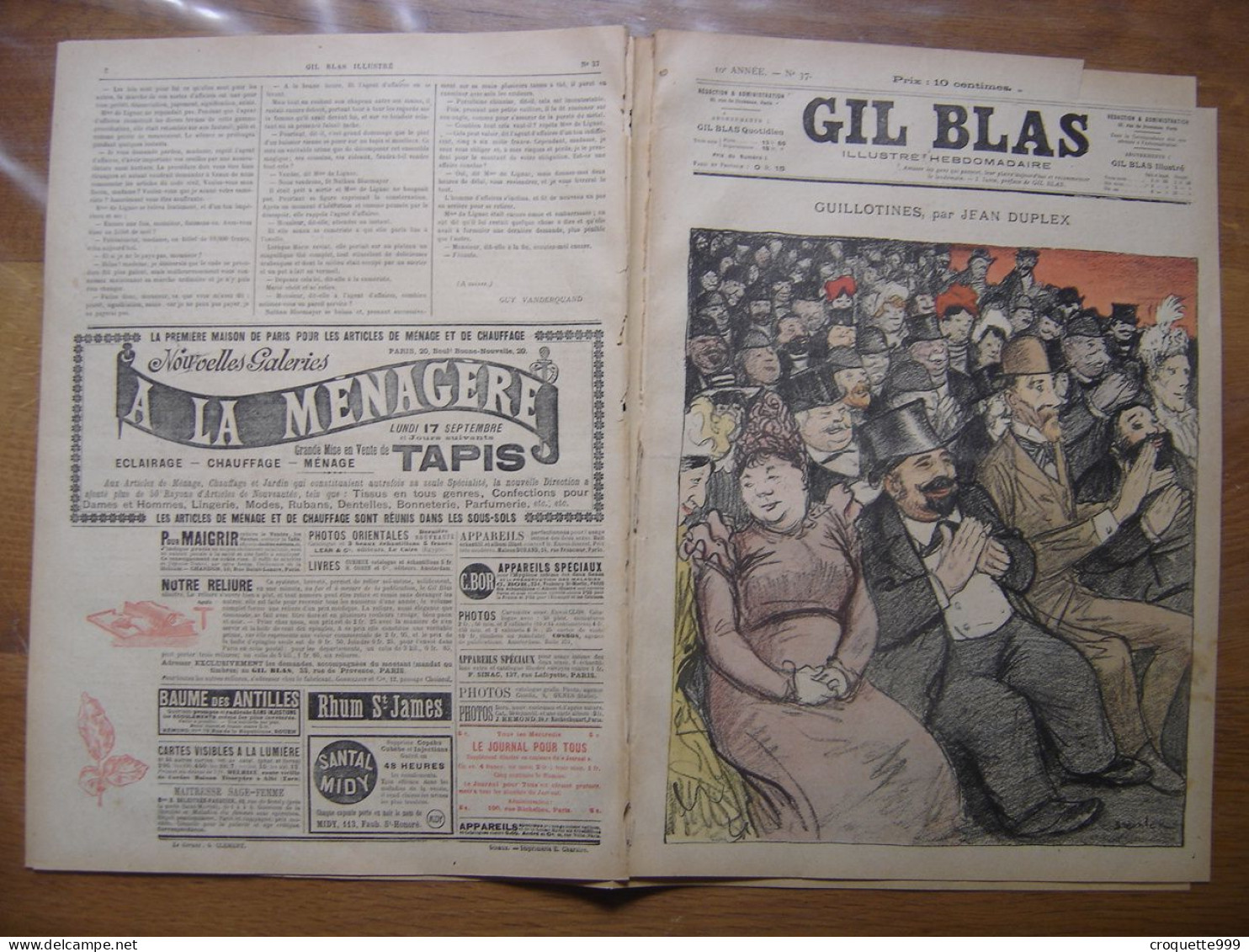 1900 GIL BLAS 37 Steinlen Les Bons De L'exposition Balluriau - Andere & Zonder Classificatie