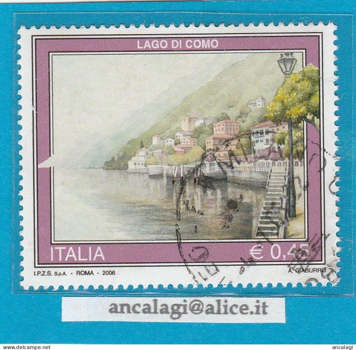 USATI ITALIA 2006 - Ref.1000A "TURISTICA, Lago Di Como" 1 Val. - - 2001-10: Usati