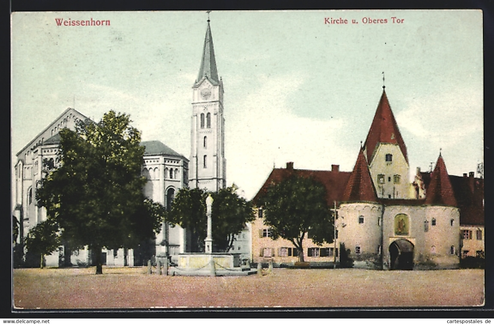 AK Weissenhorn, Kirche Und Oberes Tor  - Weissenhorn