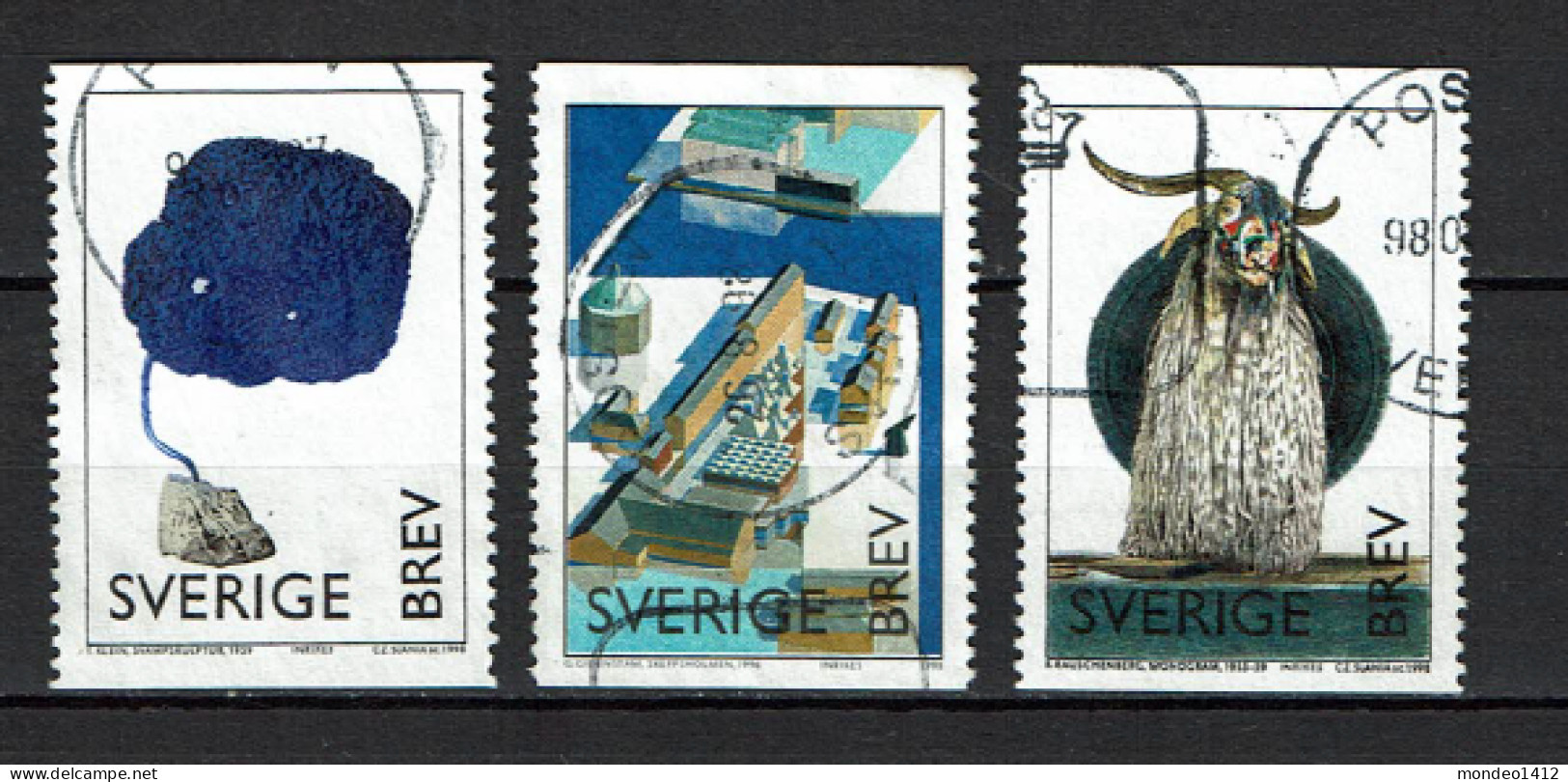 Sweden 1998 - Yv 2014/16 - Musée D'Art Moderne De Stockholm, Modern Museum - Used - Gebraucht