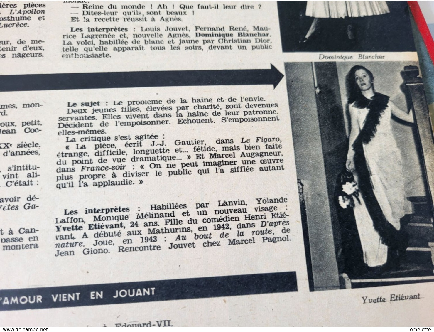 ELLE/47/DOMINIQUE BLANCHAR/YVETTE ETIEVANT/PIERRE LOUIS CLAUDE DAUPHIN HELENE VITA/LUCIEN LELONG JUPE/MODE 6 A 16 ANS/ - Fashion